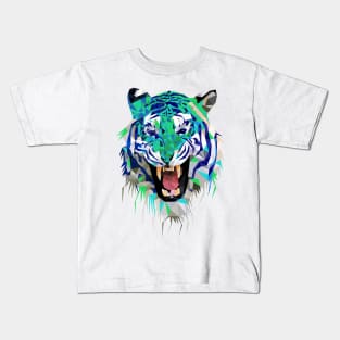 Tiger Force Teeth Face Kids T-Shirt